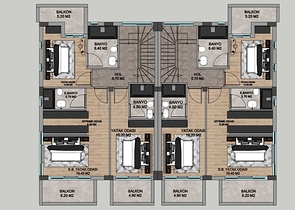 Zum Verkauf stehen 4+1-Villen in der Region Doshemealty - Antalya zur Verfügung 