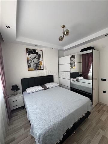 Moderne 1+1-Wohnung in einem neuen Komplex in Mahmutlar, nur 350 m vom Meer entfernt