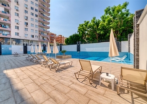 Moderne 1+1-Wohnung in einem neuen Komplex in Mahmutlar, nur 350 m vom Meer entfernt