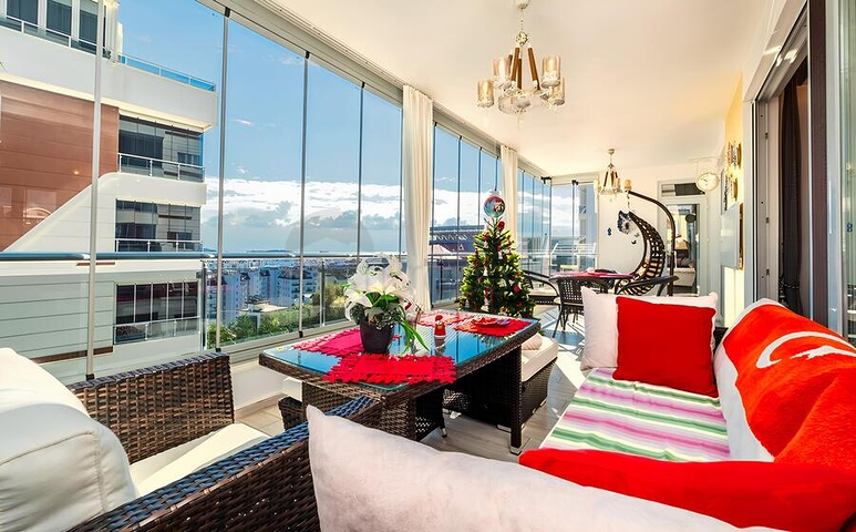 Tolle möblierte 2+1-Wohnung in einer Anlage mit umfassender Infrastruktur - Avsallar/Alanya