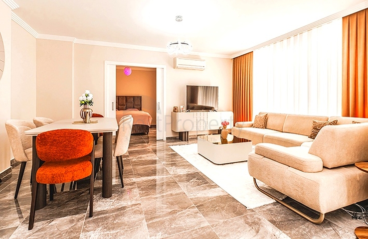 Große möblierte 2+1-Wohnung in einer gut ausgebauten Wohnanlage - Mahmutlar/Alanya