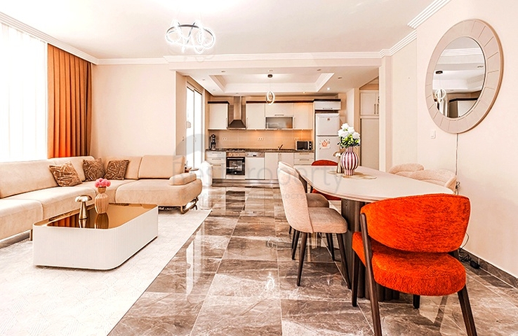 Große möblierte 2+1-Wohnung in einer gut ausgebauten Wohnanlage - Mahmutlar/Alanya