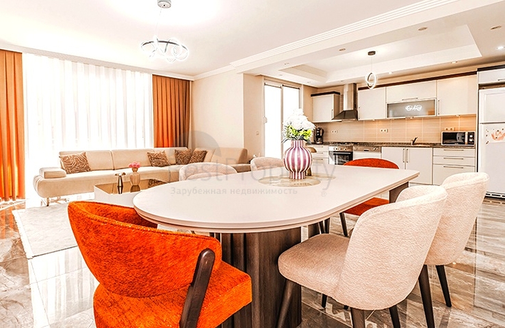 Große möblierte 2+1-Wohnung in einer gut ausgebauten Wohnanlage - Mahmutlar/Alanya