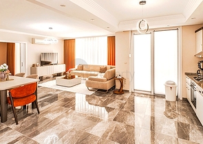 Große möblierte 2+1-Wohnung in einer gut ausgebauten Wohnanlage - Mahmutlar/Alanya